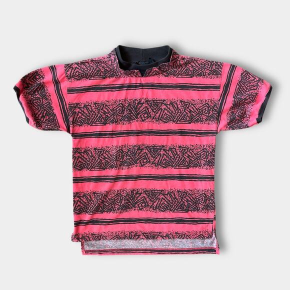 Vintage Body Rags Pink Black Surf T-Shirt Medium 12-14 - Picture 1 of 8